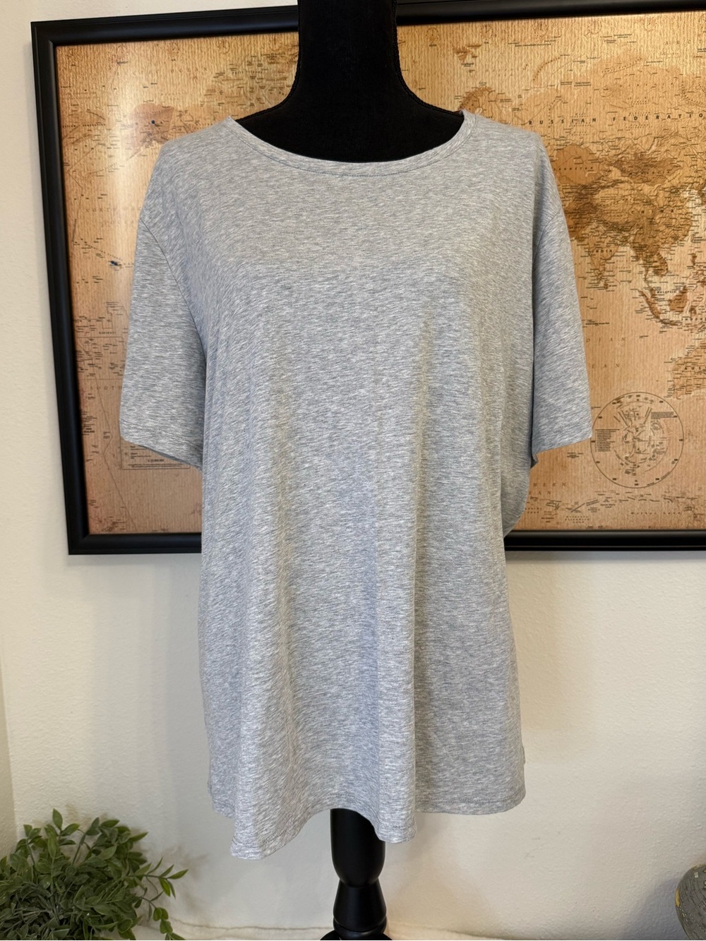 State of Day Heathered grey lounge tee 3X